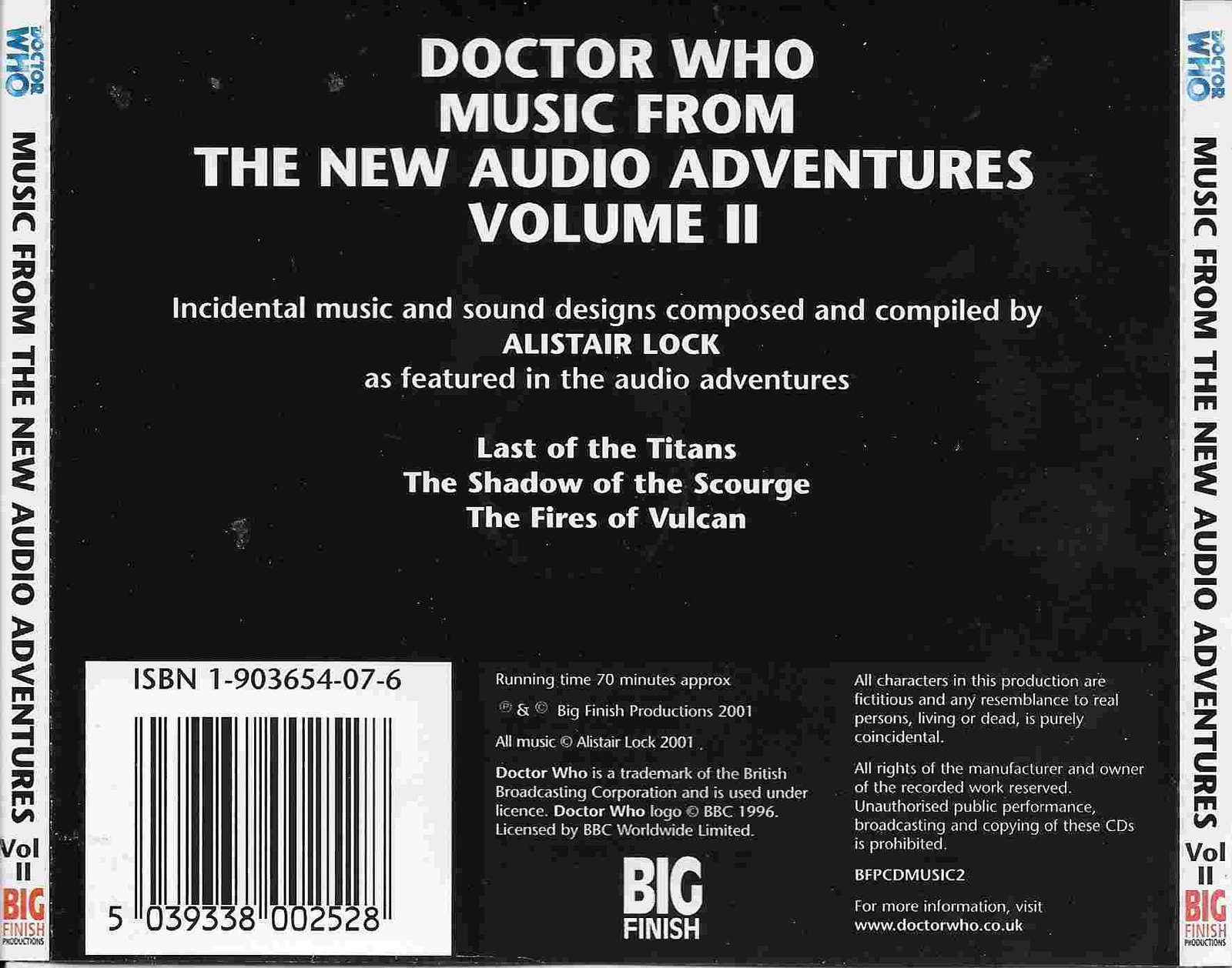 Picture of BFPCDMUSIC 2 Doctor Who - Music from the new adventures - Volume 2 by artist Various from the BBC records and Tapes library